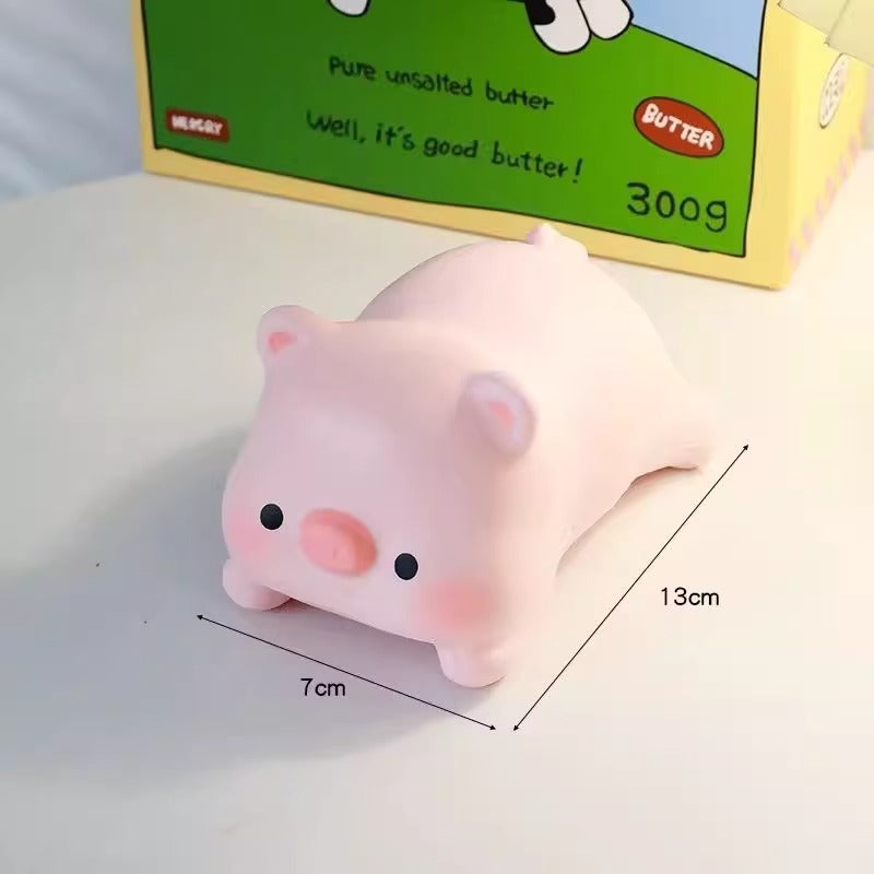 Holiday Cartoon Pig Stress Relief Toy | Slow Rebound Squishy Fun