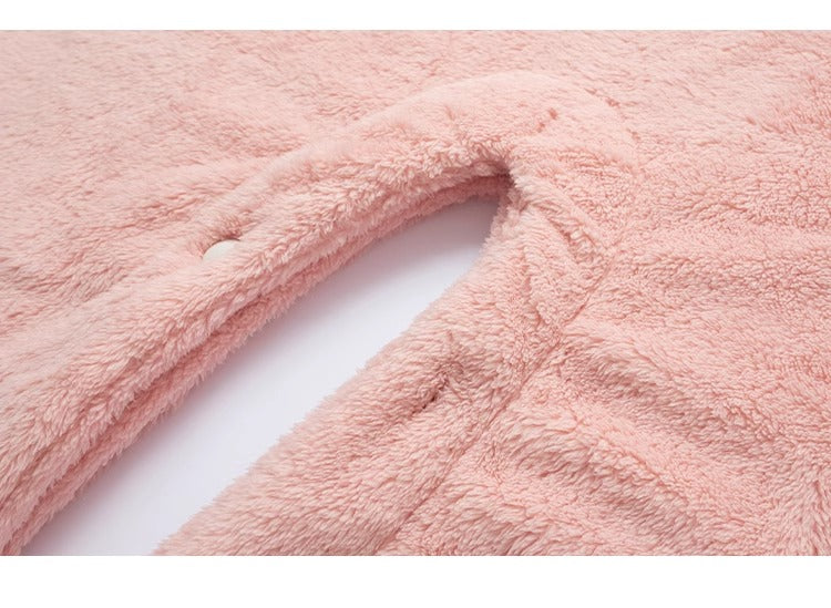 Cartoon Pig Coral Fleece Pajamas | Cozy Cute Sleepwear for Winte