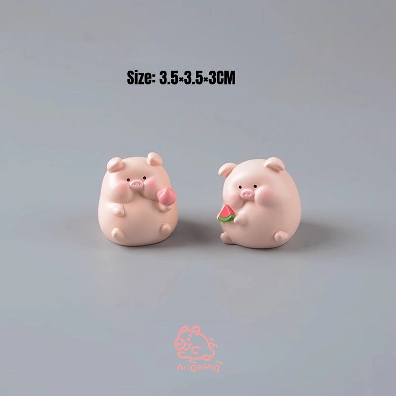 Adorable Fat Piggy Desktop Car Ornament - Playful Decor with Unique Poses