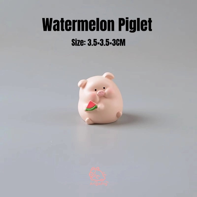 Adorable Fat Piggy Desktop Car Ornament - Playful Decor with Unique Poses