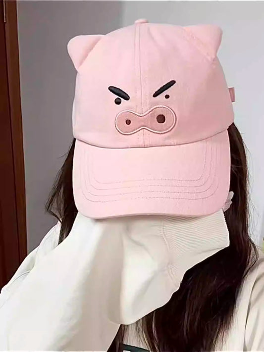 ArigaPig Cartoon Pig Sun Hat with Cute Design for Stylish Girls