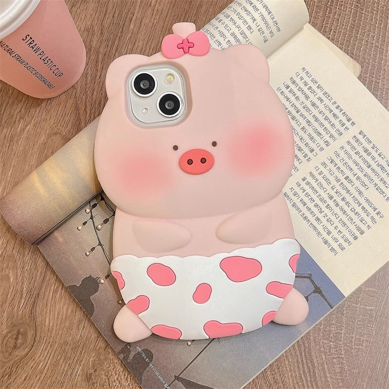 Creative Cartoon Pig Phone Case Offering Excellent Protection for Apple Devices