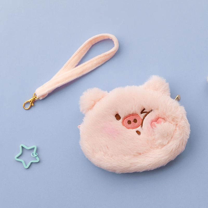 Cute plush pig coin purse – adorable piggy wallet perfect for kids and animal lovers.