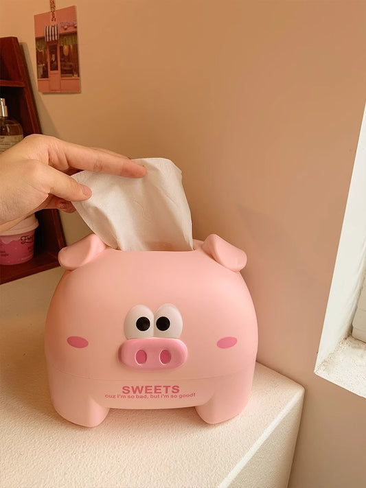 Cute Pig Tissue Box – Adorable decorative holder for tissues, perfect for home decor.