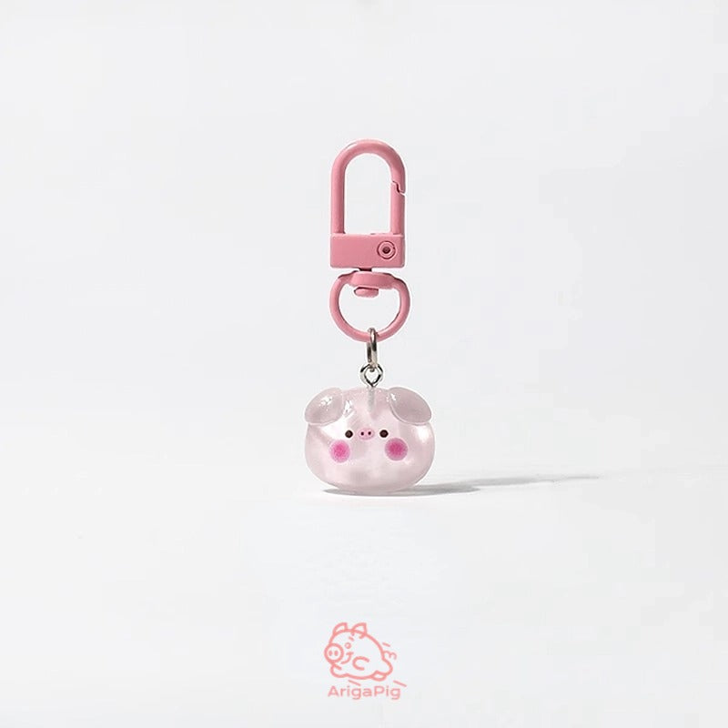 Lightweight multi-use ArigaPig keychain featuring a charming cartoon pig motif