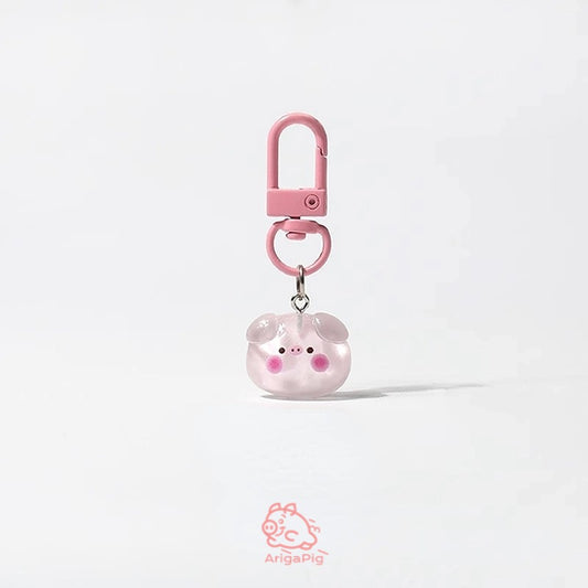 Lightweight multi-use ArigaPig keychain featuring a charming cartoon pig motif