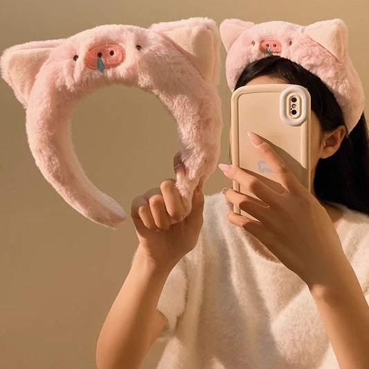 Cartoon pig plush headband, a cute hair accessory for all occasions