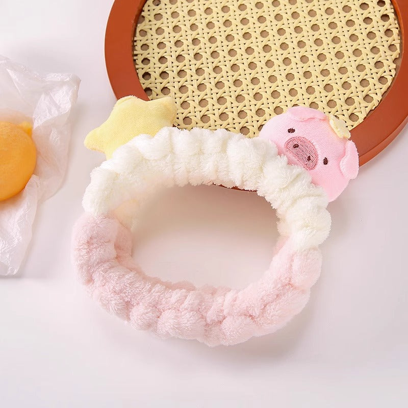 ArigaPig Cartoon Pig Quick-Dry Hairband | Soft & Absorbent Design