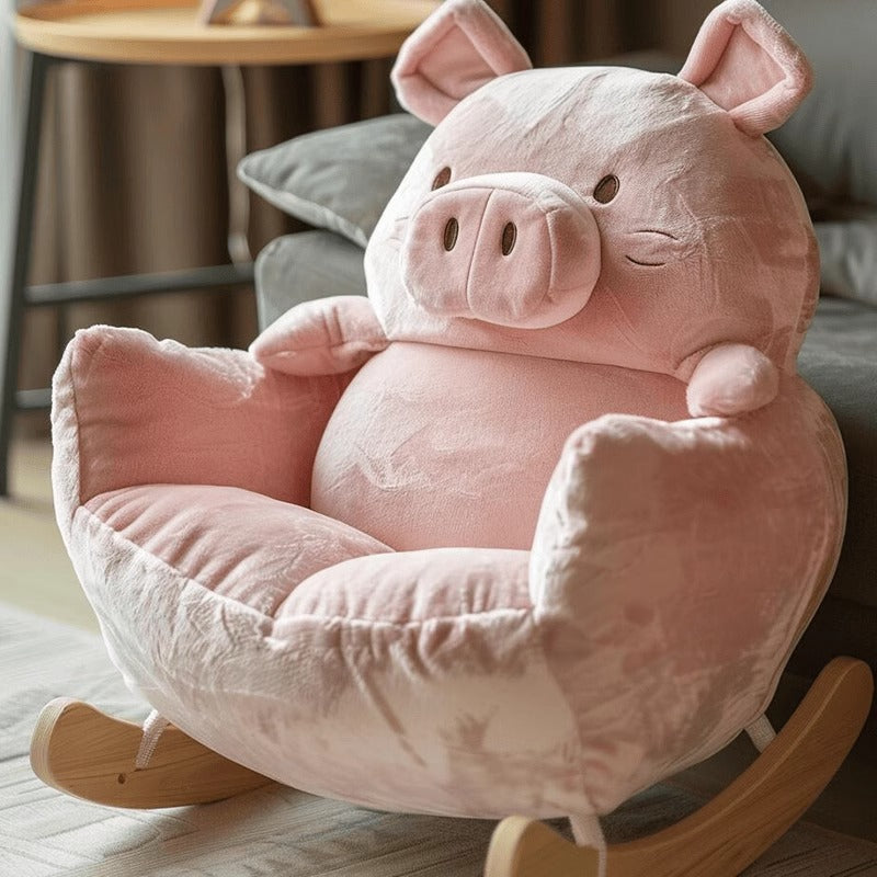 Cartoon Pig Recliner Sofa with Whimsical Design: A luxurious recliner featuring delightful cartoon pig elements, ideal for adding charm to any living space.