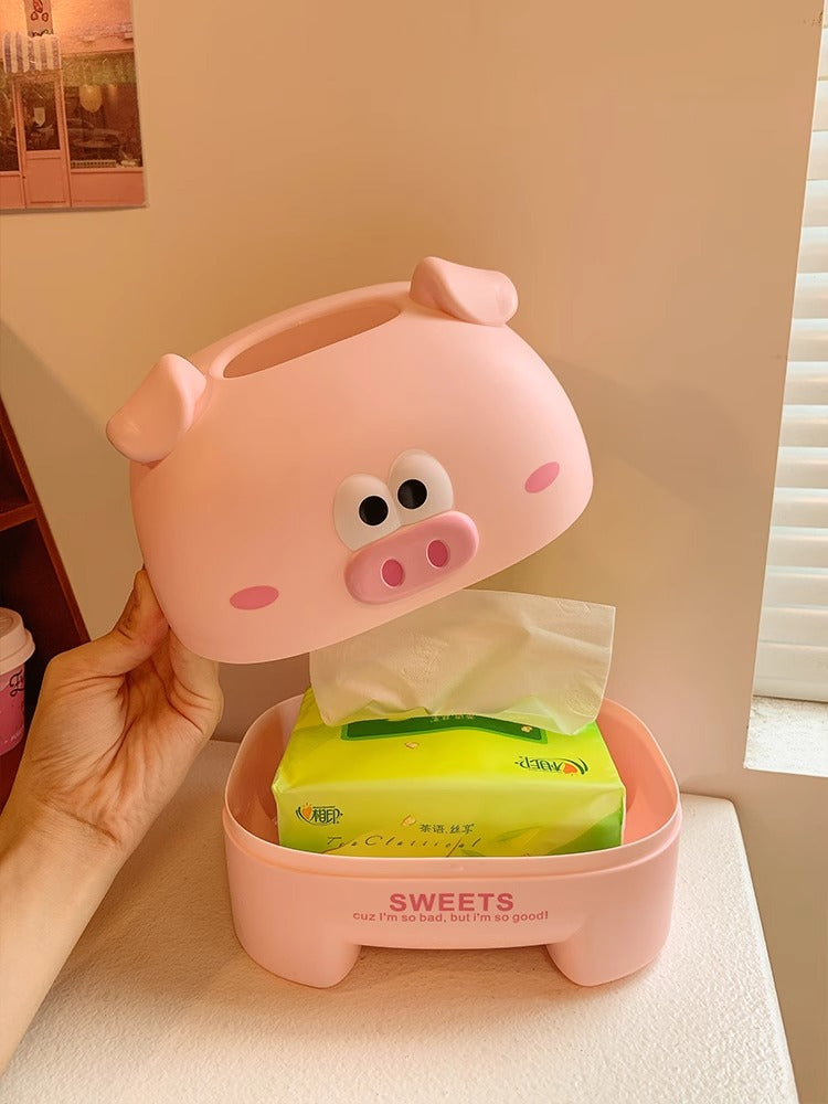 Adorable pig decorative tissue box – perfect addition to any room's decor.