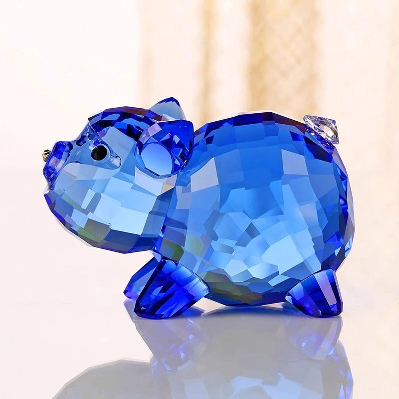 Crystal Pig Figurine | Cute Home Decor | Lucky Charm for Prosperity