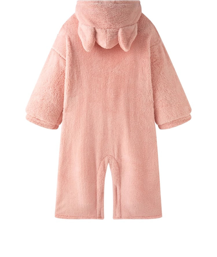 Cartoon Pig Coral Fleece Pajamas | Cozy Cute Sleepwear for Winte