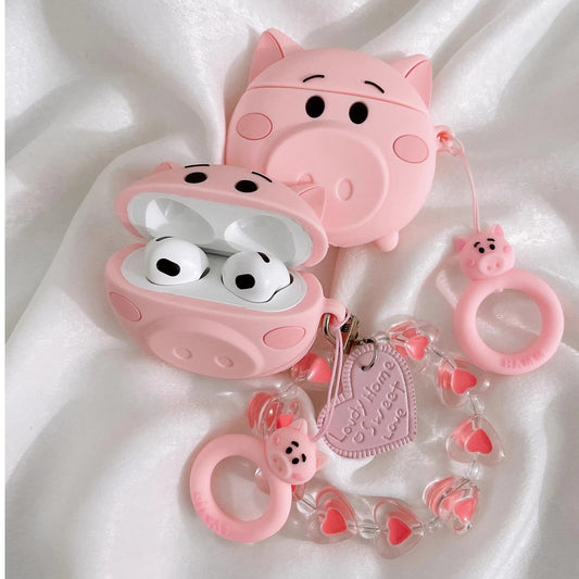 Adorable Cute Pink Pig Nose Earphone Case for Apple AirPods