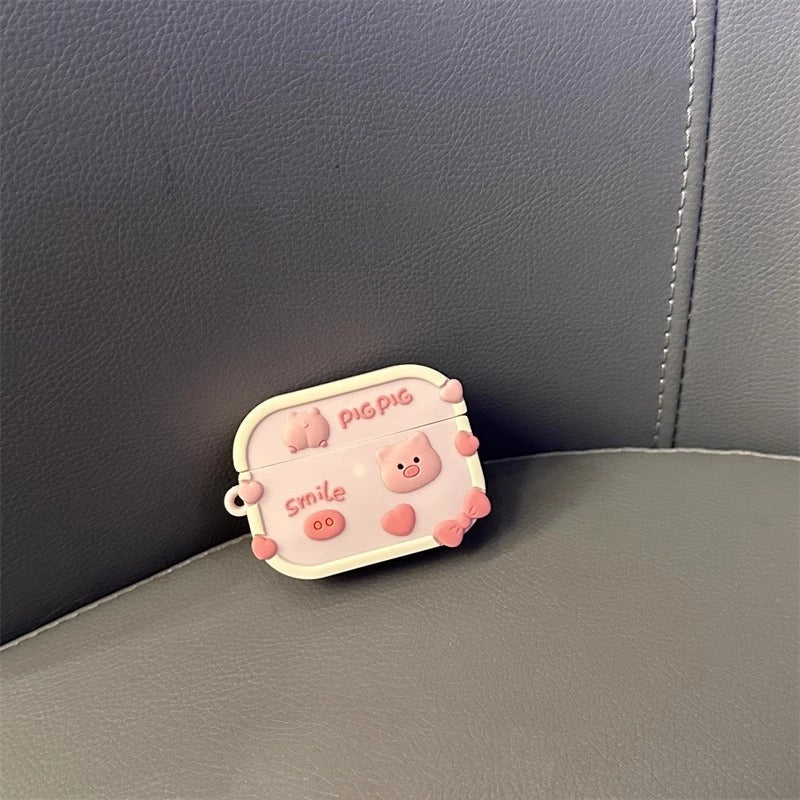 Cute Pig Apple Earphone Case - Perfect Gift for Animal Lovers