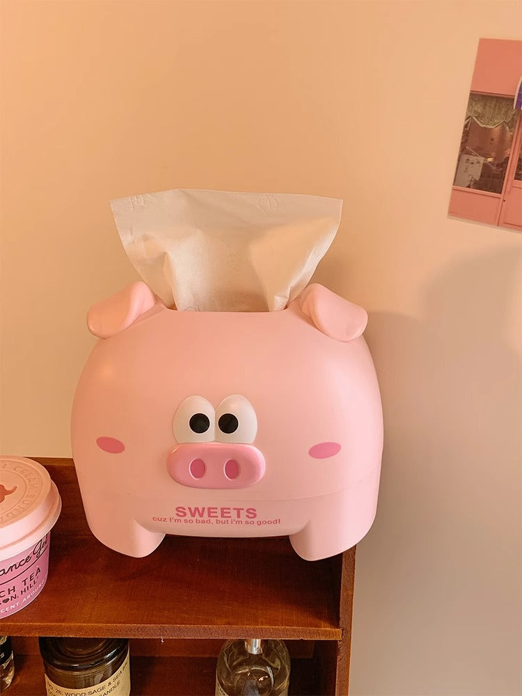 Fun pig tissue holder – whimsical home decor that keeps tissues organized.