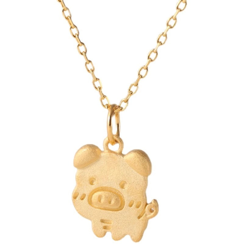 Charming cartoon pig necklace, the perfect gift for spreading joy