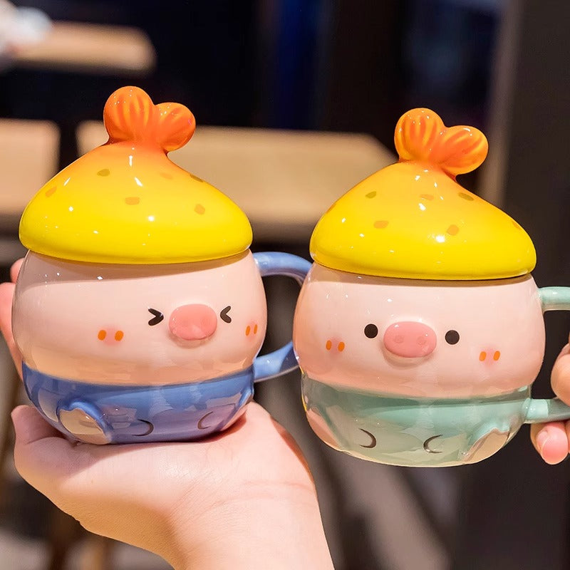 Creative Cartoon Pig Cup Designed for Enjoyable Sipping Moments