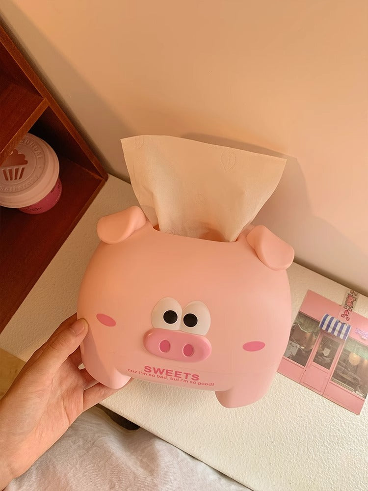 Charming pig tissue box – a cute home accessory for animal lovers.