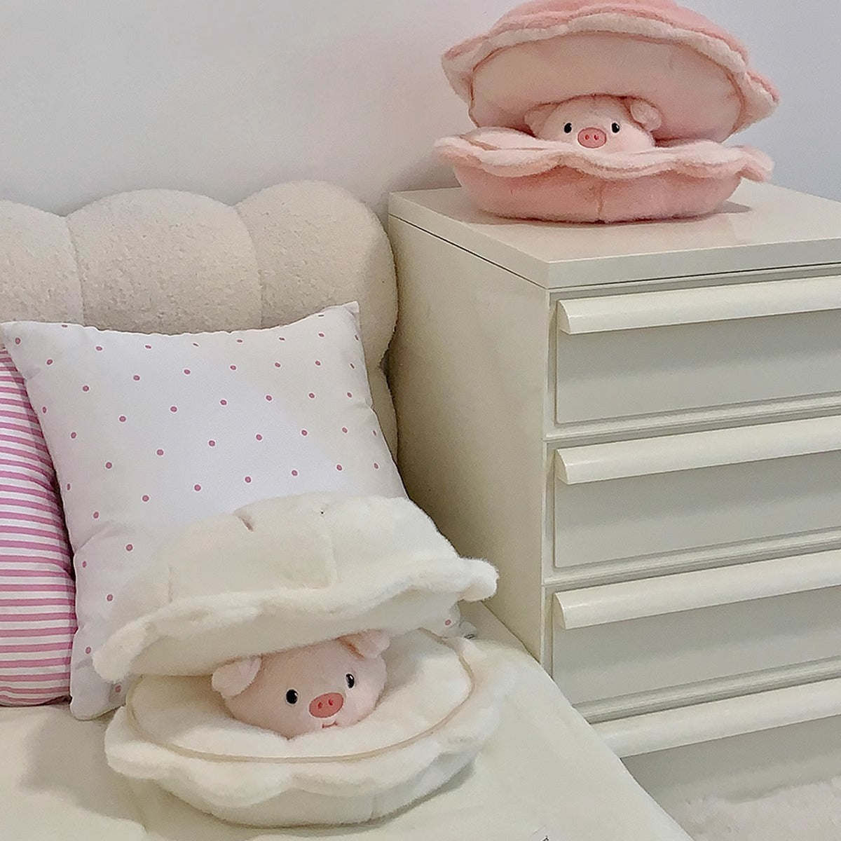 Cute Cartoon Pig Pearl Plush Pillow Perfect for Home Decor