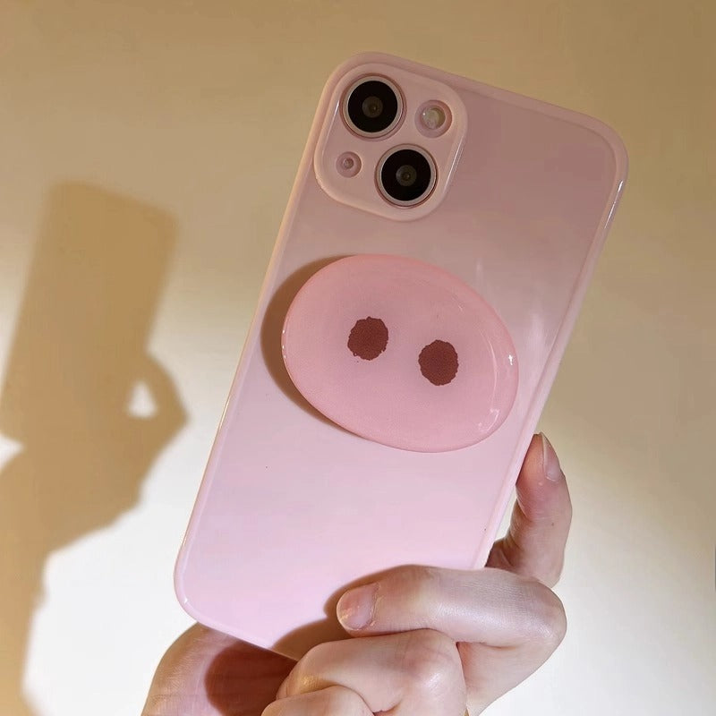 Unique pig nose design phone case perfect for animal lovers