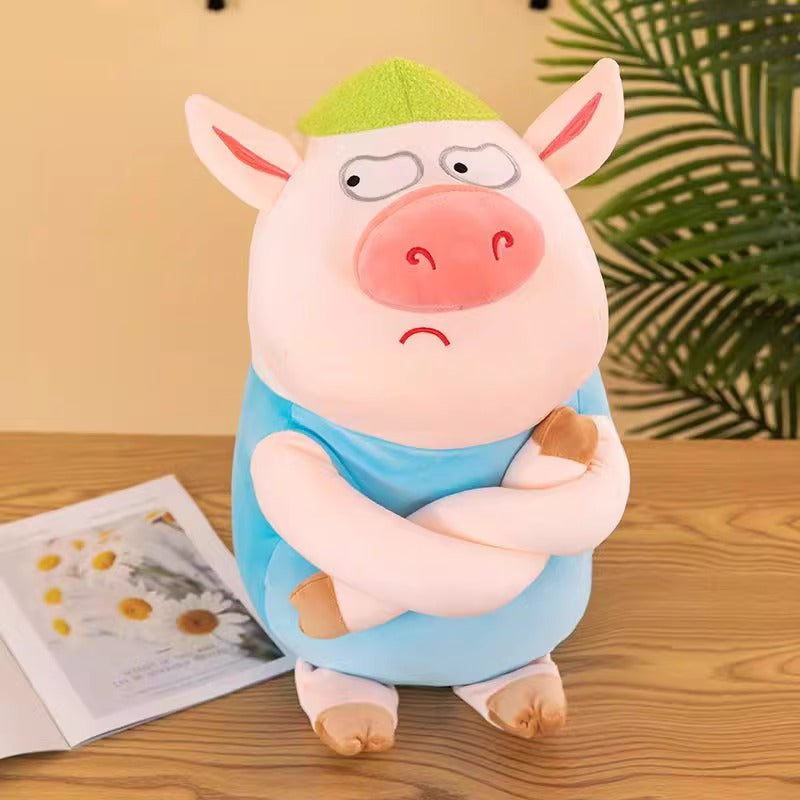 Adorable cheeky pig pillow – unique gift idea for animal lovers and children.