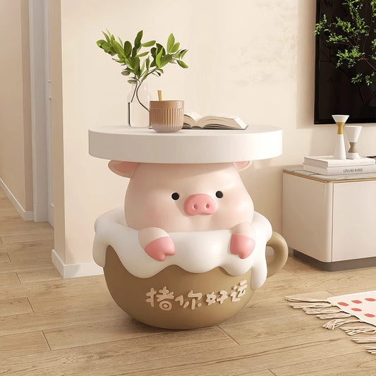 Cute Cartoon Pig Side Table | Adorable Home Decor Accent