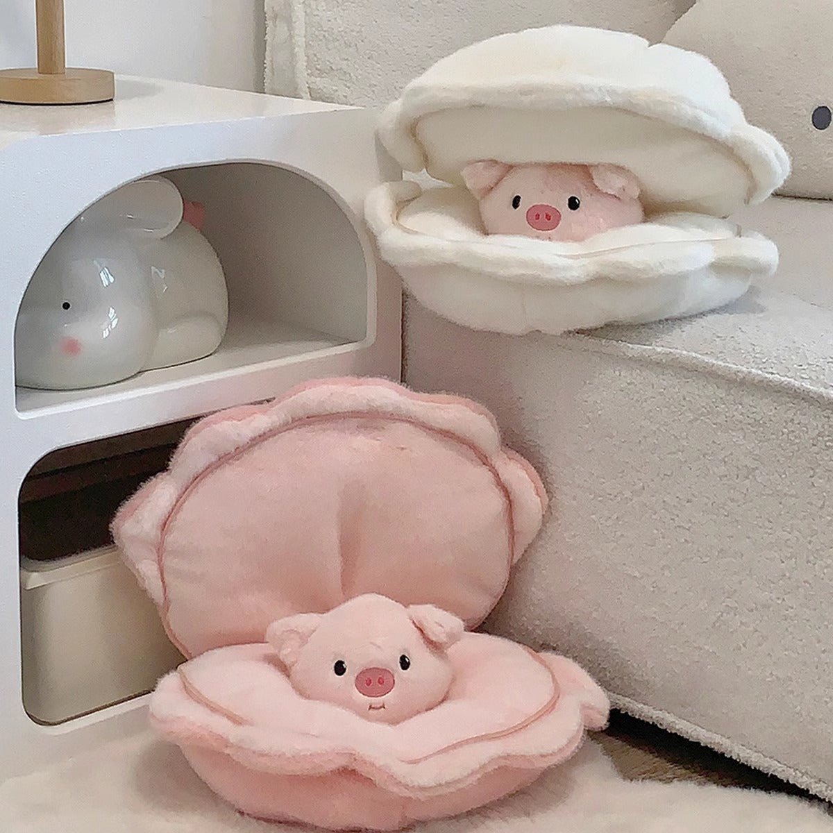 oft Clam Pillow as a Creative Pig-Themed Accessory