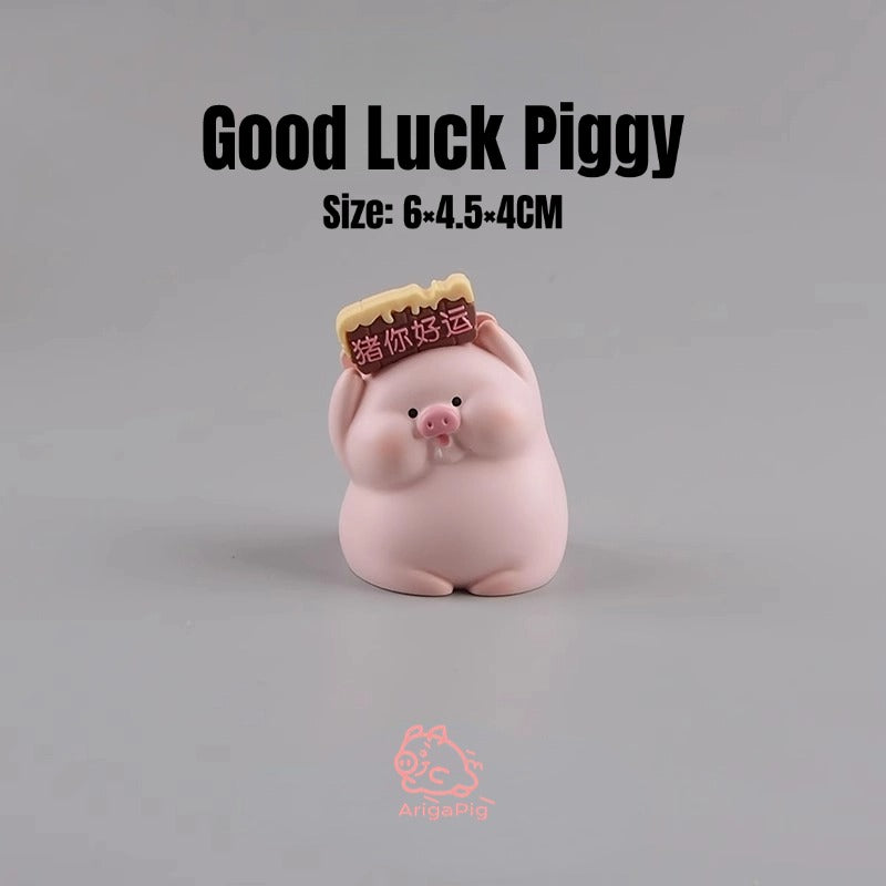 Adorable Fat Piggy Desktop Car Ornament - Playful Decor with Unique Poses