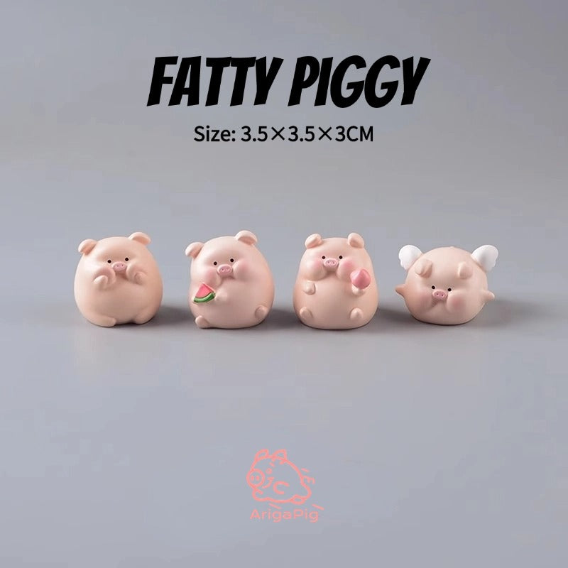 Adorable Fat Piggy Desktop Car Ornament - Playful Decor with Unique Poses