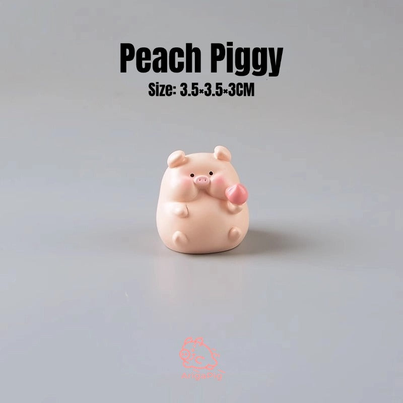 Adorable Fat Piggy Desktop Car Ornament - Playful Decor with Unique Poses