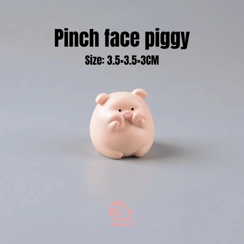 Adorable Fat Piggy Desktop Car Ornament - Playful Decor with Unique Poses