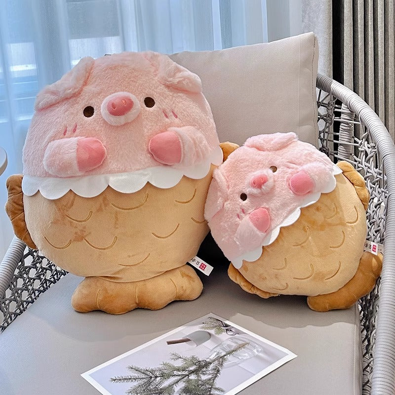 Unique Gift - Cute Pig-Fish Plush Pillow, Ideal for Birthdays and Special Occasions.