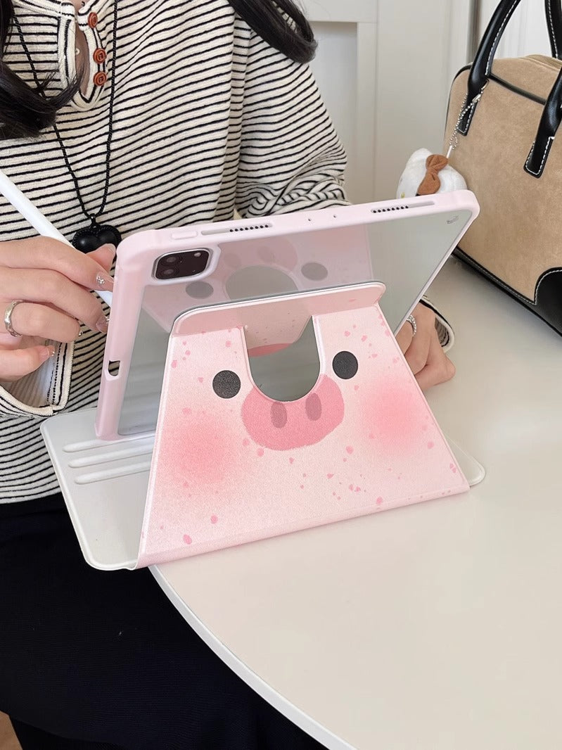 Lightweight Pink Pig iPad Case Perfect for Travel and Daily Use