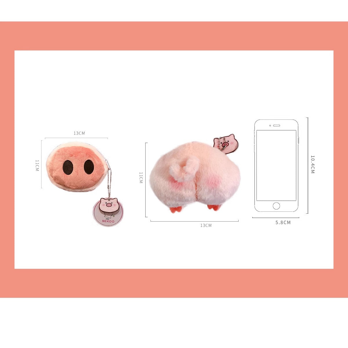 Lightweight portable pig coin wallet – cute and convenient for on-the-go.