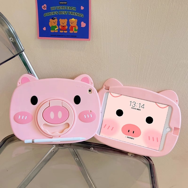 Durable Protection with Cute Pig iPad Case - Prevents Scratches and Drops.